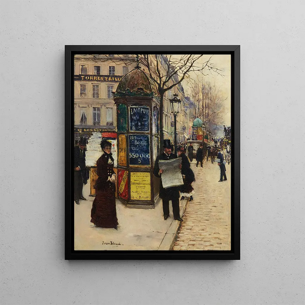 Les grands boulevards - Jean Béraud — framed artwork on a wall