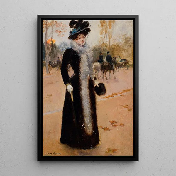 Parisian Painting at the Woods - Jean Béraud — framed artwork on a wall