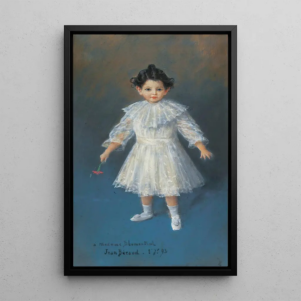 Portrait of Jacques Blumenthal at three years old - Jean Béraud — framed artwork on a wall