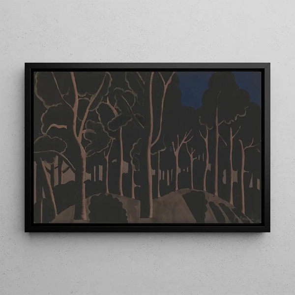 Group of Trees - Jean Brusselmans — framed artwork on a wall