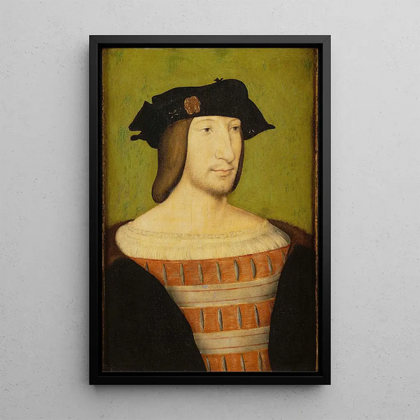 Portrait of François I 1494-1547 King of France - Jean Clouet — framed artwork on a wall