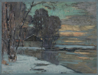 Canal de l'Ourcq en hiver - Jean Constant Pape — artwork view