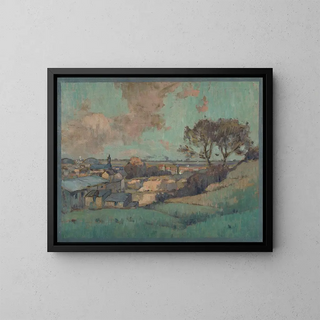View of Noisy-le-Sec - Jean Constant Pape — framed artwork on a wall