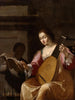 a Woman Playing the Lute - Jean Daret — artwork view