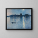 The lake in the moonlit clearing - Jean Delville — framed artwork on a wall