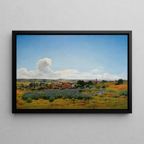 Frênes Painting - Jean Ferdinand Monchablon — framed artwork on a wall