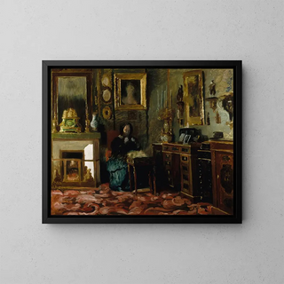 The salon of Madame de Balzac, rue de la Fortune - Jean François Gigoux — framed artwork on a wall