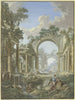 Römische Ruinen relie ein Brunnen mit Staffage - Jean François Gout — artwork view