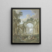 Römische Ruinen relie ein Brunnen mit Staffage - Jean François Gout — framed artwork on a wall