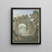 Ruins romaines à droite une fontaine avec staffage - Jean François Gout — framed artwork on a wall