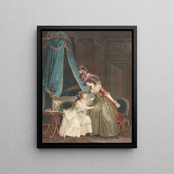 Indiscrétion - Jean François Janinet — framed artwork on a wall