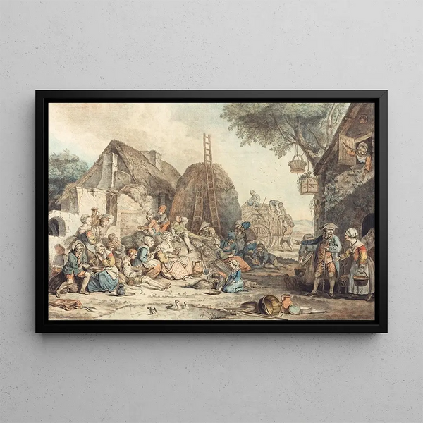 The Gleaners - Jean François Janinet — framed artwork on a wall