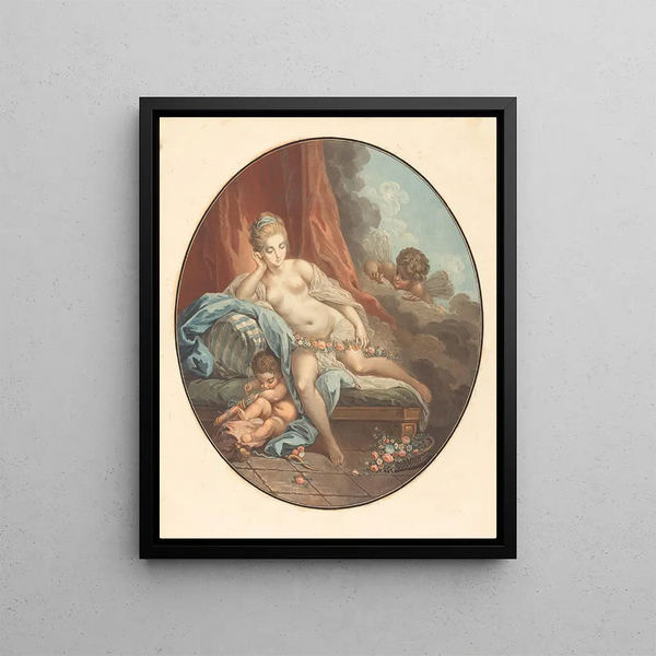 Venus in Reflection - Jean François Janinet — framed artwork on a wall
