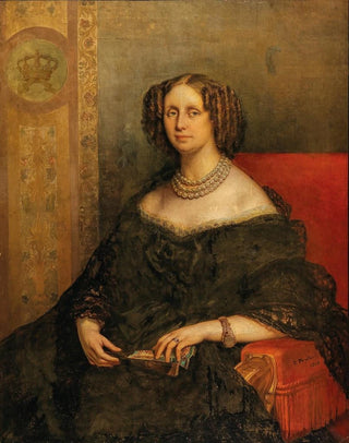 Jean Franois Portaels - Portrait of Louise dOrlans Queen of Belgium Palermo 18121850 Ostende.webp