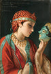 Portrait of a Young Girl with a Mask - Jean François Portaels — artwork view