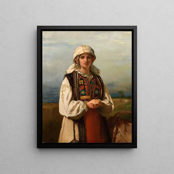 Reflection Painting - Jean François Portaels — framed artwork on a wall