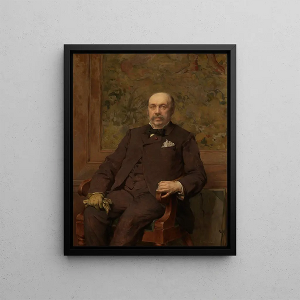 Self-portrait Painting - Jean François Portaels — framed artwork on a wall
