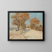Bord de Seine, la route ensoleillée - Jean François Raffaëlli — framed artwork on a wall