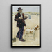 Man walking dogs - Jean François Raffaëlli — framed artwork on a wall