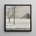 Montmartre under the snow - Jean François Raffalli — framed artwork on a wall