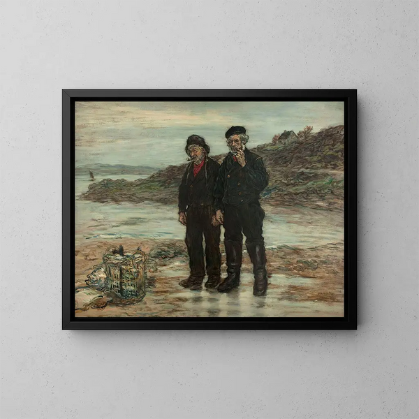 Fishermen of Scotland - Jean François Raffaëlli — framed artwork on a wall