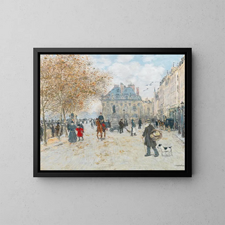 Le quai Malaquais à Paris - Jean François Raffaëlli — framed artwork on a wall