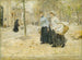 Deux laveuses traversant un petit parc à Paris - Jean François Raffaëlli — artwork view