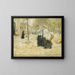Deux laveuses traversant un petit parc à Paris - Jean François Raffaëlli — framed artwork on a wall