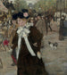 Elegant Painting on Boulevard des Italiens Paris - Jean François Raffaëlli — artwork view