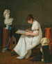Portrait of an artist drawing after an antique - Jean François Sablet — artwork view