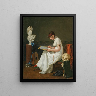 Jean Franois Sablet - Portrait DUne Artiste Dessinant DAprs Une Antiquit.webp