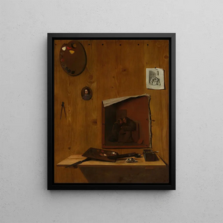 Jean Franois de Le Motte - Trompe loeil with Palettes and Miniature.webp