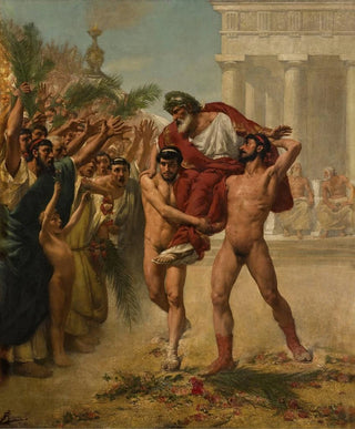 Jean Guillaume Rosier - Diagoras Carried Triumphantly by His Sons.webp