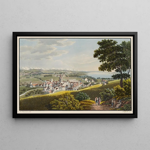 Bienne - Jean Henri Baumann — framed artwork on a wall