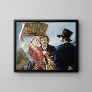 Market Rumors - Jean Henri de Coene — framed artwork on a wall