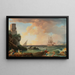 Scene of port - Jean Henry d'Arles — framed artwork on a wall