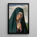 Virgin Mary in mourning - Jean Hey — framed artwork on a wall