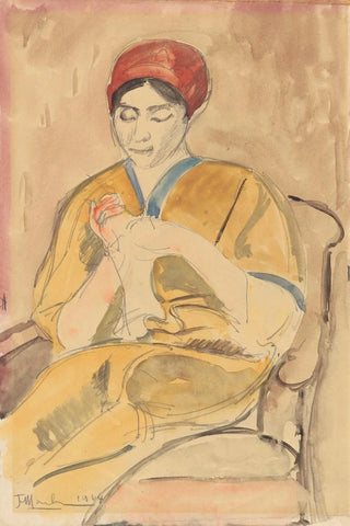 Jean Hippolyte Marchand - La tricoteuse.webp