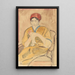 La tricoteuse - Jean Hippolyte Marchand — framed artwork on a wall