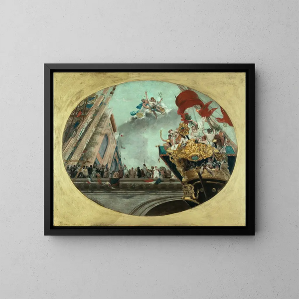La Ville de Paris recevant les nations - Jean Joseph Weerts — framed artwork on a wall
