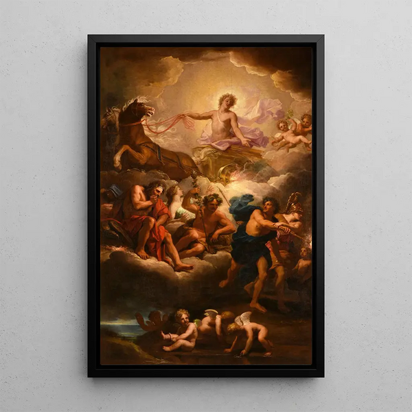 Apollon et le char du soleil - Jean Jouvenet — framed artwork on a wall