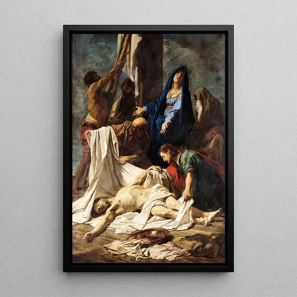 La Déposition de la Croix - Jean Jouvenet — framed artwork on a wall