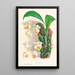 Aganisia tricolor - Jean Jules Linden — framed artwork on a wall