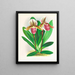 Cypripedium orphanum - Jean Jules Linden — framed artwork on a wall