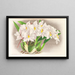 Odontoglossum alexandrae - Jean Jules Linden — framed artwork on a wall