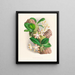 Phalaenopsis sumatrana - Jean Jules Linden — framed artwork on a wall