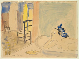 Nude reclining painting - Jean Launois — artwork view