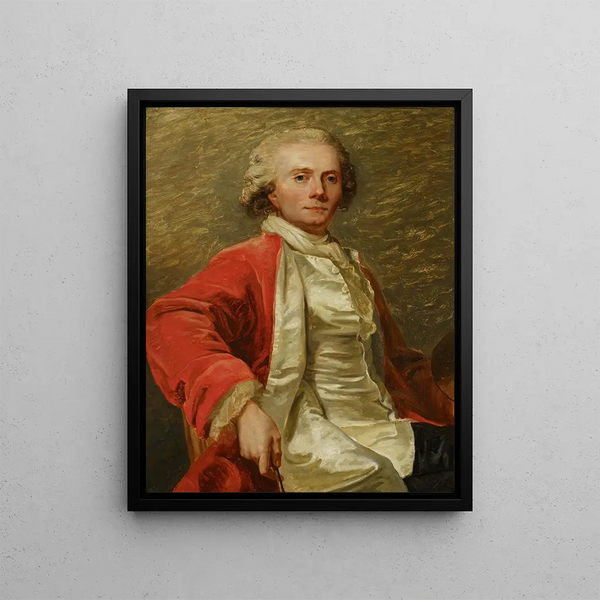 Self-portrait painting - Jean-Laurent Mosnier — framed artwork on a wall