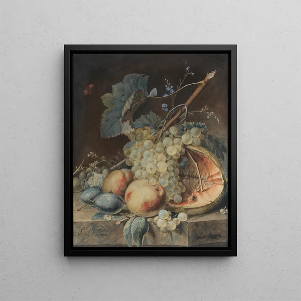 Fruit Still Life - Jean-Louis Prévost — framed artwork on a wall
