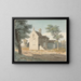 Church at the Edge of a Road - Jean Lubin Vauzelle — framed artwork on a wall